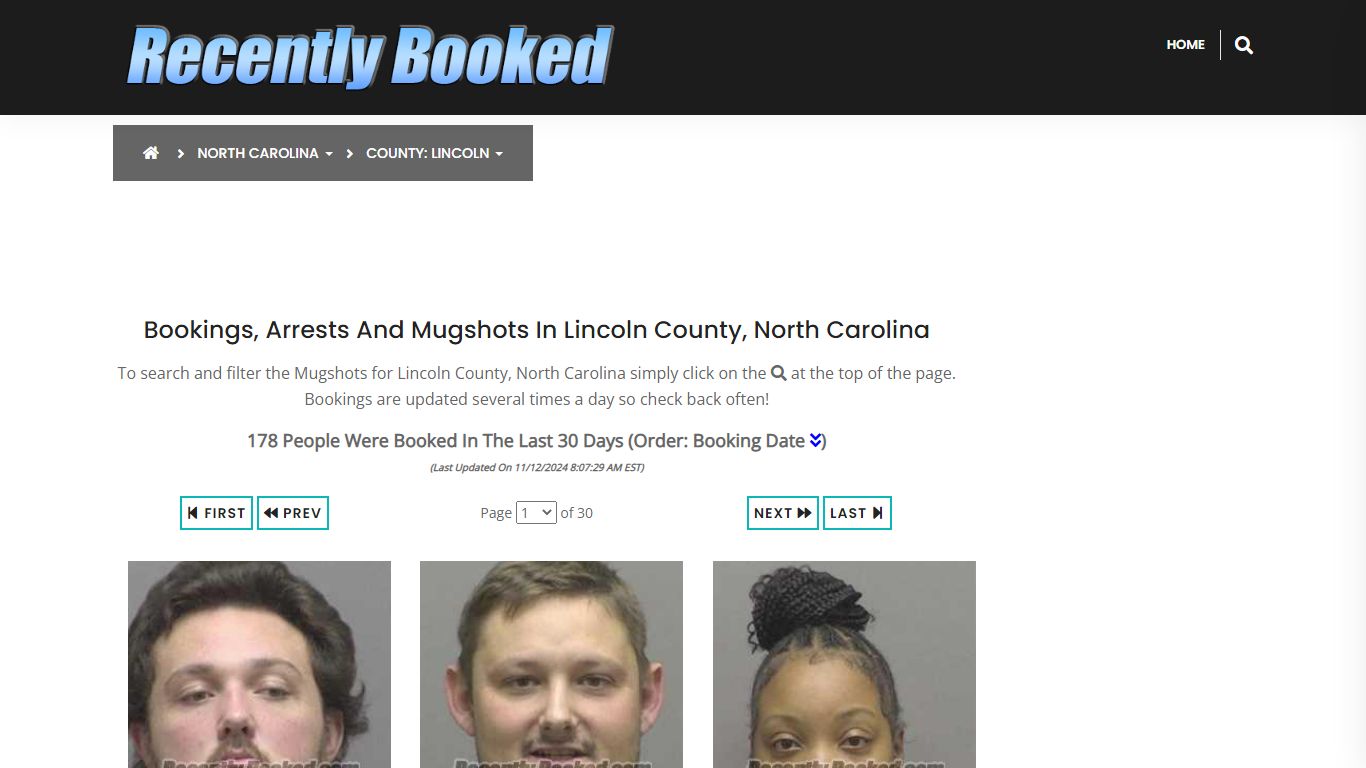 Bookings, Arrests and Mugshots in Lincoln County, North Carolina